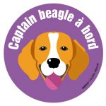 Le beagle (autocollant)