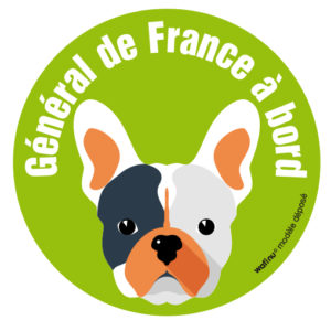 Le bouledogue français (autocollant)