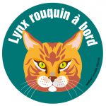 Le chat roux (autocollant)