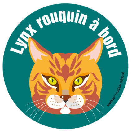Le chat roux (autocollant)