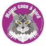 Le chat Maine coon (autocollant)