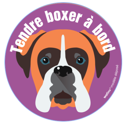 Le boxer brun (Autocollant)