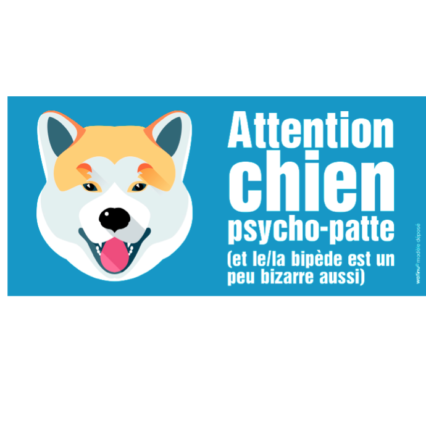 Le Akita Inu (autocollant "psycho patte")