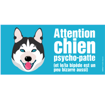 Le husky (autocollant "psycho patte")
