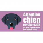 Le labrador noir (autocollant "psycho patte")