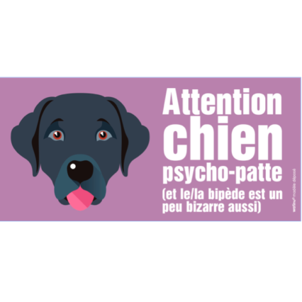 Le labrador noir (autocollant "psycho patte")