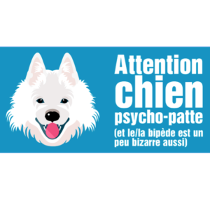 Le samoyède (autocollant "psycho patte")