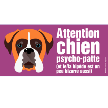Le boxer brun (autocollant "psycho-patte")