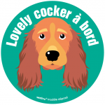 Le cocker (autocollant)
