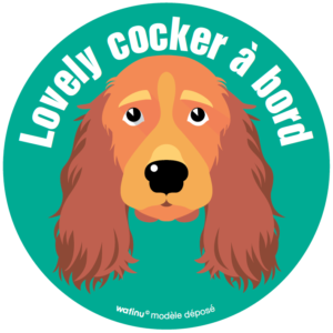 Le cocker (autocollant)