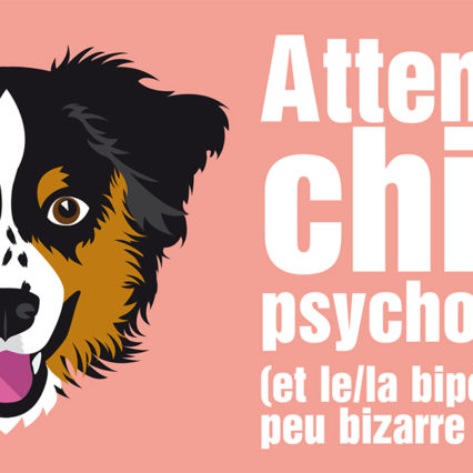 Le Berger Australien noir (autocollant chien "psycho patte")