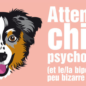 Le Berger Australien merle (autocollant "chien psycho patte")