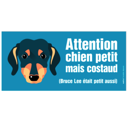 Le teckel (autocollant "Bruce Lee")