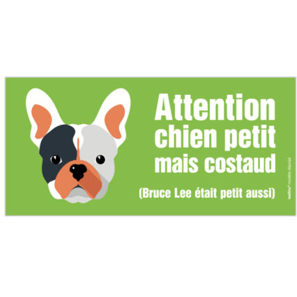 Le bouledogue français (autocollant dit "Bruce Lee")
