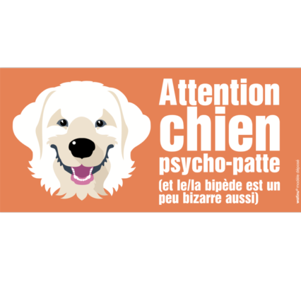 Le Montagne des Pyrénées - Patou (autocollant psycho patte)