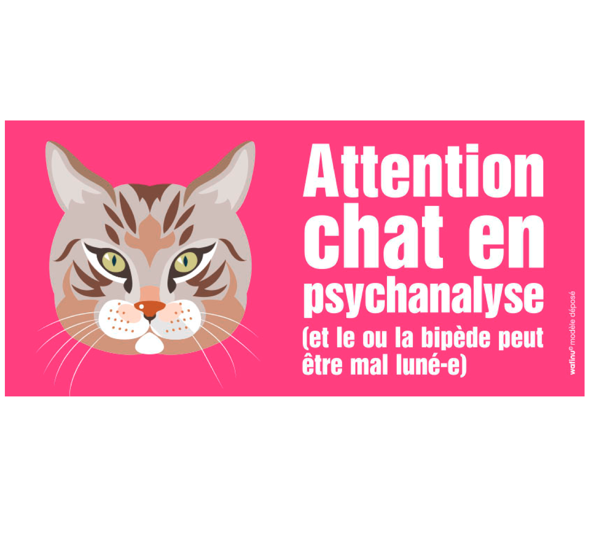 Le Chat Tigre Autocollant Dit Freud Wafinu