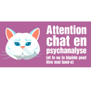 Le chat blanc (autocollant dit "Freud")