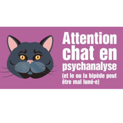 Le chat noir (autocollant dit "Freud")