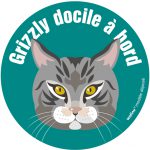 Le chat gris (autocollant)
