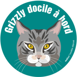 Le chat gris (autocollant)