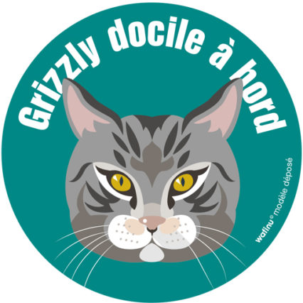 Le chat gris (autocollant)
