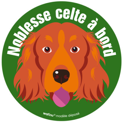 Le setter irlandais (Autocollant)