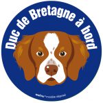 L'épagneul breton (Autocollant)
