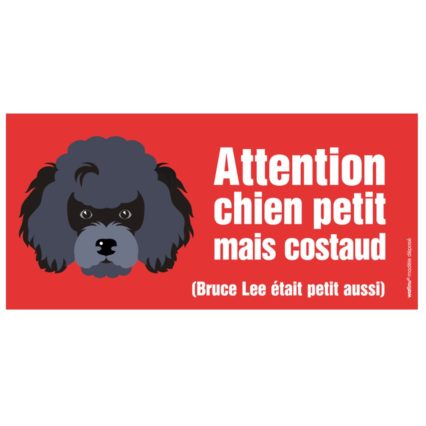 Le caniche (autocollant de portail)