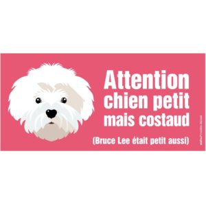 Le bichon (autocollant de portail)