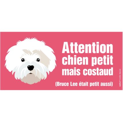Le bichon (autocollant de portail)