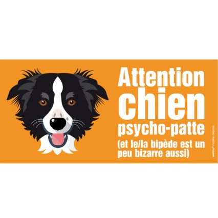 Le border collie (autocollant de portail)