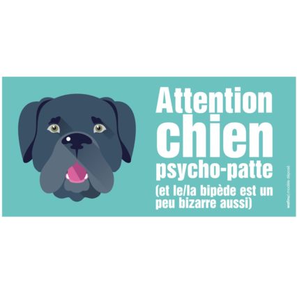 Le cane corso (autocollant de portail)