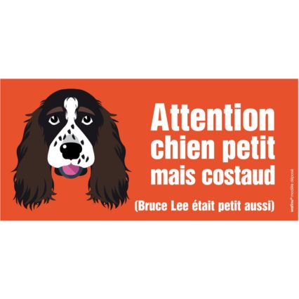 Le cocker bitricolore (autocollant de portail)