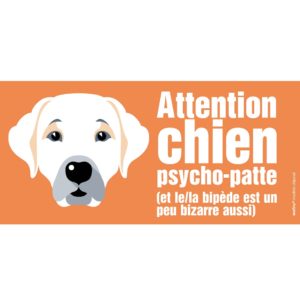 Le labrador golden (autocollant de portail)