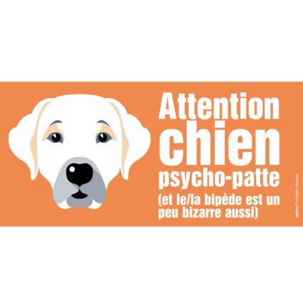 Le labrador golden (autocollant de portail)