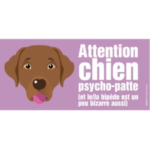 Le labrador chocolat (autocollant de portail)