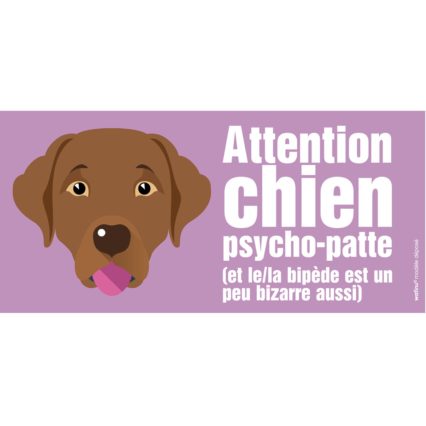 Le labrador chocolat (autocollant de portail)
