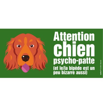 Le setter irlandais (autocollant de portail)