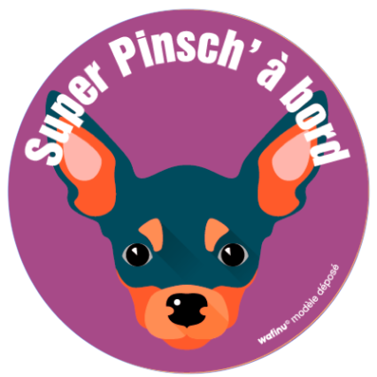 Le pinscher dit Cornichon (autocollant)