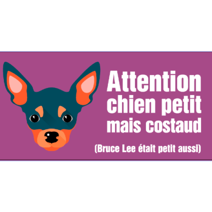 Le pinscher dit Cornichon (autocollant de portail)