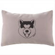 petit coussin akita gris